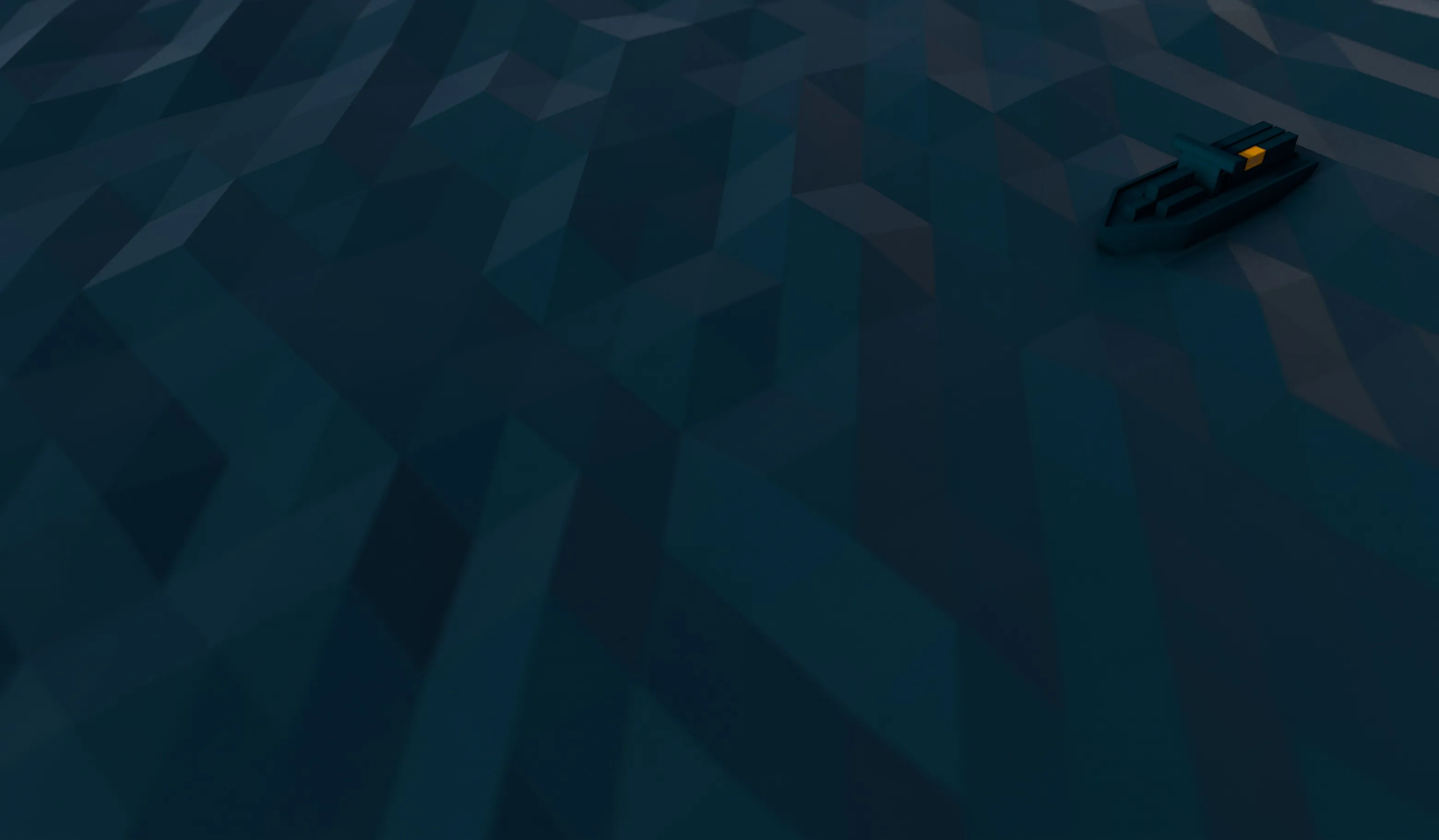 3D Render of a container ship